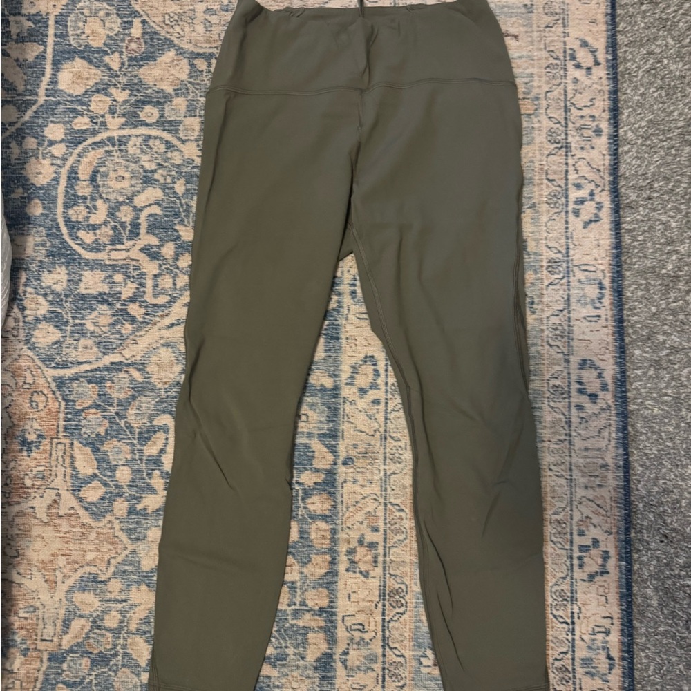 Lululemon Olive Green Wunder Train Leggings